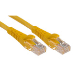 RS PRO Cat5e Male RJ45 to Male RJ45 Ethernet Cable, U/UTP, Yellow LSZH Sheath, 1m