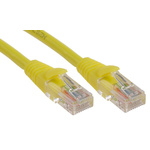 RS PRO Cat5e Male RJ45 to Male RJ45 Ethernet Cable, U/UTP, Yellow LSZH Sheath, 10m