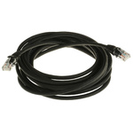 RS PRO Cat5e Male RJ45 to Male RJ45 Ethernet Cable, U/UTP, Black LSZH Sheath, 5m