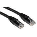 RS PRO Cat6 Male RJ45 to Male RJ45 Ethernet Cable, U/UTP, Black PVC Sheath, 5m