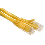 RS PRO Cat6 Male RJ45 to Male RJ45 Ethernet Cable, U/UTP, Yellow PVC Sheath, 2m