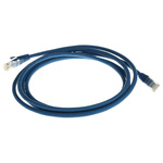 RS PRO Cat5e Male RJ45 to Male RJ45 Ethernet Cable, U/UTP, Blue LSZH Sheath, 2m