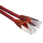 RS PRO Cat5e Male RJ45 to Male RJ45 Ethernet Cable, U/UTP, Red LSZH Sheath, 3m