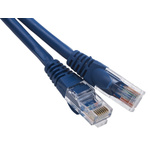 RS PRO Cat5e Male RJ45 to Male RJ45 Ethernet Cable, U/UTP, Blue LSZH Sheath, 1m