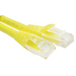 RS PRO Cat6 Male RJ45 to Male RJ45 Ethernet Cable, F/UTP, Yellow LSZH Sheath, 1m