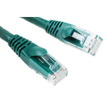RS PRO Cat6 Male RJ45 to Male RJ45 Ethernet Cable, U/UTP, Green PVC Sheath, 0.5m