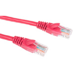 RS PRO Cat5e Male RJ45 to Male RJ45 Ethernet Cable, U/UTP, Red PVC Sheath, 5m