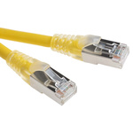 RS PRO Cat6 Male RJ45 to Male RJ45 Ethernet Cable, F/UTP, Yellow LSZH Sheath, 5m