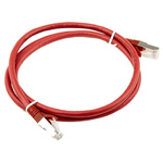 RS PRO Cat6 Male RJ45 to Male RJ45 Ethernet Cable, F/UTP, Red LSZH Sheath, 1m