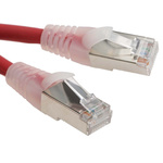 RS PRO Cat6 Male RJ45 to Male RJ45 Ethernet Cable, F/UTP, Red LSZH Sheath, 5m