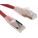 RS PRO Cat6 Male RJ45 to Male RJ45 Ethernet Cable, F/UTP, Red LSZH Sheath, 2m