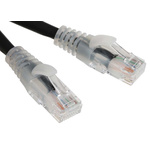 RS PRO Cat6 Male RJ45 to Male RJ45 Ethernet Cable, U/UTP, Black LSZH Sheath, 2m