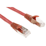 RS PRO Cat6 Male RJ45 to Male RJ45 Ethernet Cable, F/UTP, Red LSZH Sheath, 10m