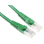 RS PRO Cat6 Male RJ45 to Male RJ45 Ethernet Cable, U/UTP, Green PVC Sheath, 5m