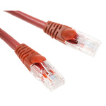 RS PRO Cat5e Male RJ45 to Male RJ45 Ethernet Cable, U/UTP, Red LSZH Sheath, 5m