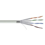 RS PRO Cat7 Ethernet Cable, SF/FTP, Grey PVC Sheath, 100m