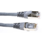 RS PRO Cat6 Male RJ45 to Male RJ45 Ethernet Cable, F/UTP, Grey LSZH Sheath, 250mm, Low Smoke Zero Halogen (LSZH)