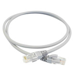 RS PRO Cat6a Male RJ45 to Male RJ45 Ethernet Cable, U/FTP, Grey LSZH Sheath, 3m, IEC 60332-1, LSZH
