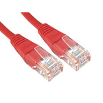 RS PRO Cat6 Male RJ45 to Male RJ45 Ethernet Cable, U/UTP, Red PVC Sheath, 2m