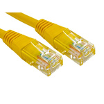 RS PRO Cat6 Male RJ45 to Male RJ45 Ethernet Cable, U/UTP, Yellow PVC Sheath, 2m