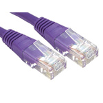 RS PRO Cat6 Male RJ45 to Male RJ45 Ethernet Cable, U/UTP, Purple PVC Sheath, 10m