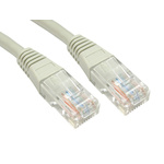 RS PRO Cat5e Male RJ45 to Male RJ45 Ethernet Cable, U/UTP, Grey PVC Sheath, 2m