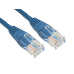 RS PRO Cat5e Male RJ45 to Male RJ45 Ethernet Cable, U/UTP, Blue PVC Sheath, 2m