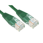 RS PRO Cat5e Male RJ45 to Male RJ45 Ethernet Cable, U/UTP, Green PVC Sheath, 5m