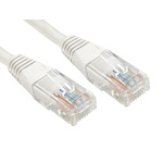 RS PRO Cat5e Male RJ45 to Male RJ45 Ethernet Cable, U/UTP, White PVC Sheath, 10m