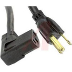 Power Cord; 13 A; Cord; SJT; 3 m; 0.34 in. (Nom.) Outer; 1625 W; 125 V; Black