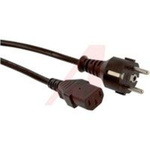 Cord, Power 10 A 2.5 m Black Plug 3 1 MM