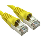 RS PRO Cat6a Straight Male RJ45 to Straight Male RJ45 Ethernet Cable, S/FTP, Yellow LSZH Sheath, 500mm, Low Smoke Zero