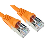 RS PRO Cat6a Straight Male RJ45 to Straight Male RJ45 Ethernet Cable, S/FTP, Orange LSZH Sheath, 3m, Low Smoke Zero