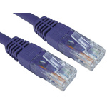 RS PRO Cat6 Straight Male RJ45 to Straight Male RJ45 Ethernet Cable, UTP, Purple PVC Sheath, 250mm