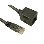 RS PRO Cat6 Straight Male RJ45 to Straight Female RJ45 Ethernet Cable, UTP, Grey PVC Sheath, 3m
