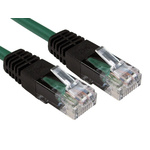 RS PRO Cat5e Straight Male RJ45 to Straight Male RJ45 Ethernet Cable, UTP, Green PVC Sheath, 2m