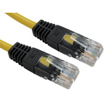 RS PRO Cat5e Straight Male RJ45 to Straight Male RJ45 Ethernet Cable, UTP, Yellow PVC Sheath, 10m