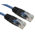 RS PRO Cat5e Straight Male RJ45 to Straight Male RJ45 Ethernet Cable, UTP, Blue PVC Sheath, 20m
