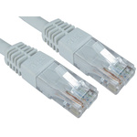 RS PRO Cat6 Straight Male RJ45 to Straight Male RJ45 Ethernet Cable, U/UTP, White PVC Sheath, 500mm