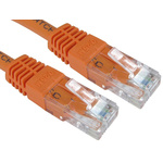 RS PRO Cat6 Straight Male RJ45 to Straight Male RJ45 Ethernet Cable, U/UTP, Orange PVC Sheath, 2m