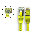 RS PRO Cat8 Straight Male RJ45 to Straight Male RJ45 Cat8 Cable, S/FTP, Yellow LSZH Sheath, 1m, LSZH
