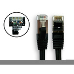 RS PRO Cat8 Straight Male RJ45 to Straight Male RJ45 Cat8 Cable, S/FTP, Black LSZH Sheath, 2m, LSZH