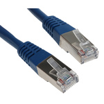 Decelect Cat5 Male RJ45 to Male RJ45 Ethernet Cable, F/UTP, Blue PVC Sheath, 1m