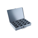 Durham 16 Cell Grey Steel Compartment Box, 50mm x 339mm x 234mm