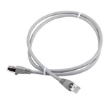 RS PRO Cat5e Male RJ45 to Male RJ45 Ethernet Cable, U/FTP, Grey, 1m