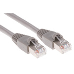 RS PRO Cat5e Male RJ45 to Male RJ45 Ethernet Cable, U/FTP, Grey, 3m