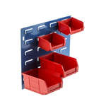 RS PRO PP Louvre Panel Storage Unit Louvred Panel, 50mm x 100mm, Blue, Red