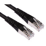 Roline Cat6 Male RJ45 to Male RJ45 Ethernet Cable, S/FTP, Black PVC Sheath, 20m