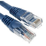 RS PRO Cat5e Male RJ45 to Male RJ45 Ethernet Cable, U/UTP, Blue LSZH Sheath, 3m