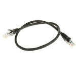 RS PRO Cat5e Male RJ45 to Male RJ45 Ethernet Cable, U/UTP, Black LSZH Sheath, 0.5m